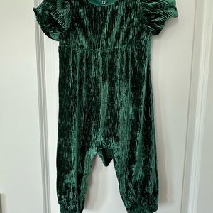 Cat and Jack Baby Green Velour Green Jumper